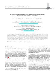 FAULT DIAGNOSIS OF A WATER FOR INJECTION SYSTEM USING ...