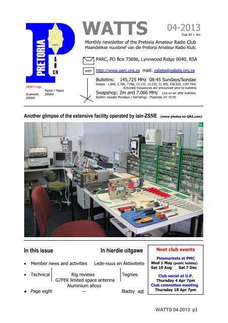 Display - Pretoria Amateur Radio Club