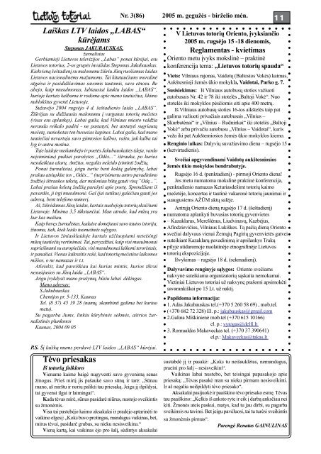 Lietuvos totoriai Nr. 86 - TautiniÅ³ bendrijÅ³ namai