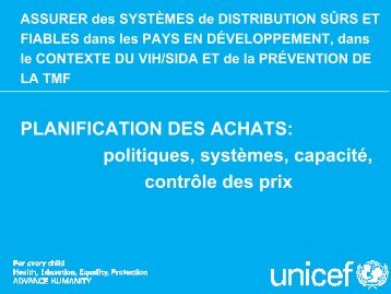 PLANIFICATION DES ACHATS: politiques, systÃ¨mes ... - ReMeD