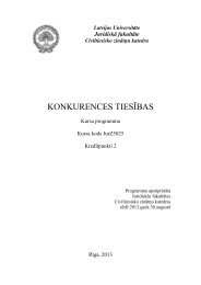 KONKURENCES TIESÄªBAS - Latvijas UniversitÄte