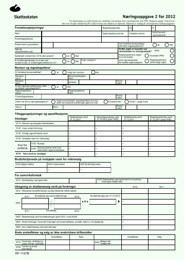 NÃ¦ringsoppgave 2 RF-1167B (PDF) - Skatteetaten