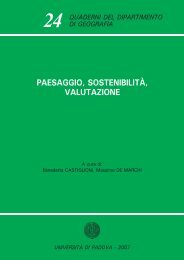 paesaggio, sostenibilitÃ , valutazione - UniversitÃ  degli Studi di Padova