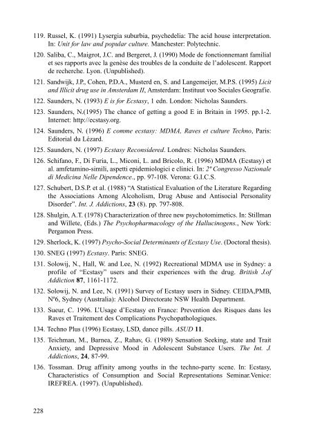 Characteristics and social representation of ecstasy in Europe - Irefrea