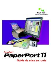 PaperPort 11 Guide de mise en route - Visioneer