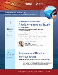 Fundamentals of IT Audit â IT Audit, Governance and Security