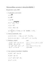 Matematiikan perusteet taloustieteilijÃ¶ille I Harjoitukset syksy 2007 1 ...