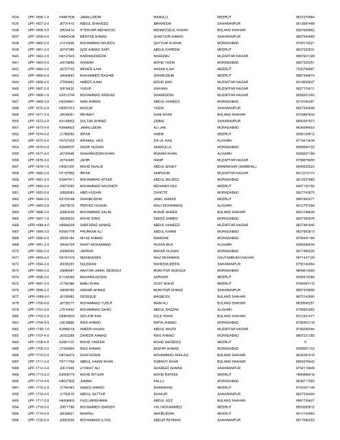 UTTAR PRADESH DELHI EMBARKATION 14-4 ... - Haj Committee