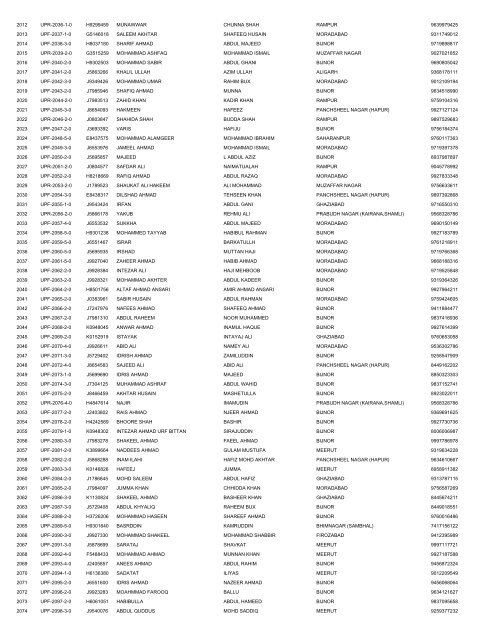 UTTAR PRADESH DELHI EMBARKATION 14-4 ... - Haj Committee