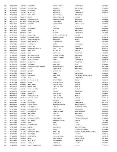 UTTAR PRADESH DELHI EMBARKATION 14-4 ... - Haj Committee