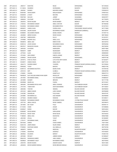 UTTAR PRADESH DELHI EMBARKATION 14-4 ... - Haj Committee