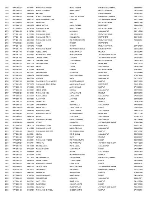 UTTAR PRADESH DELHI EMBARKATION 14-4 ... - Haj Committee