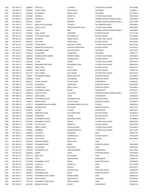 UTTAR PRADESH DELHI EMBARKATION 14-4 ... - Haj Committee