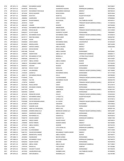 UTTAR PRADESH DELHI EMBARKATION 14-4 ... - Haj Committee