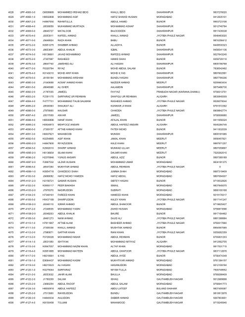 UTTAR PRADESH DELHI EMBARKATION 14-4 ... - Haj Committee