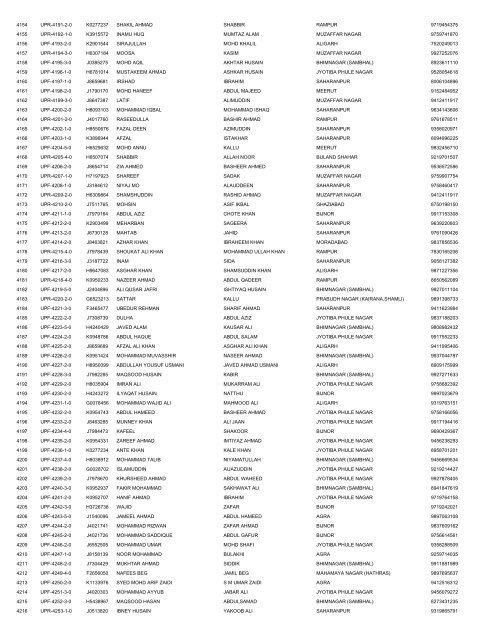 UTTAR PRADESH DELHI EMBARKATION 14-4 ... - Haj Committee