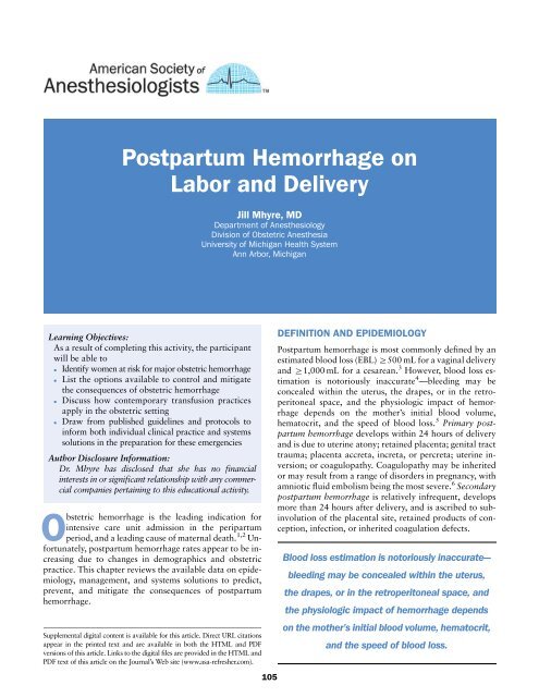 14 Postpartum Hemorrhage on Labor and Delivery.pdf - Vtr