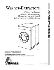 Operation/Maintenance for Washer-Extractors - UniMac