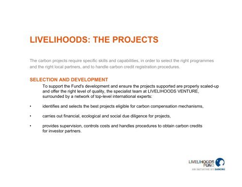 Livelihoods Fund - PROFOR