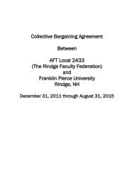 The Rindge Faculty Federation - eRaven - Franklin Pierce University