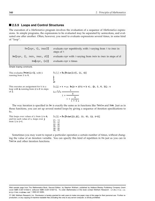 2.5.9 Loops and Control Structures - Wolfram Research