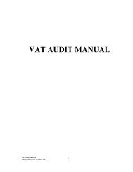 VAT AUDIT MANUAL - Department Of Sales Tax