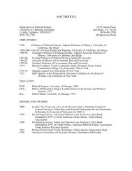 Curriculum Vitae (pdf) - Department of Political Science