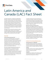 Latin America and Canada (LAC) Fact Sheet - First Data