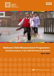 National Child Measurement Programme: Detailed Analysis of the ...