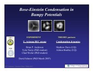Bose-Einstein Condensation in Bumpy Potentials - Physics @ The ...