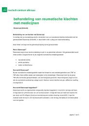 behandeling van reumatische klachten met medicijnen - Mca