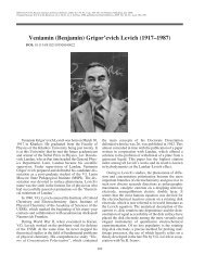 Veniamin (Benjamin) Grigor'evich Levich (1917 ... - elch.chem.msu.ru