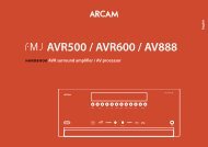 AVR500 / AVR600 / AV888 - Arcam