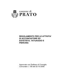 Regolamento per le attività di acconciatore ed ... - Comune di Prato