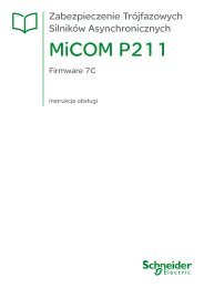 MiCOM P211 - Schneider Electric Energy Poland Sp. z o.o.