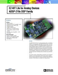 EZ-KIT Lite for the ADSP-219x Family Product Brief