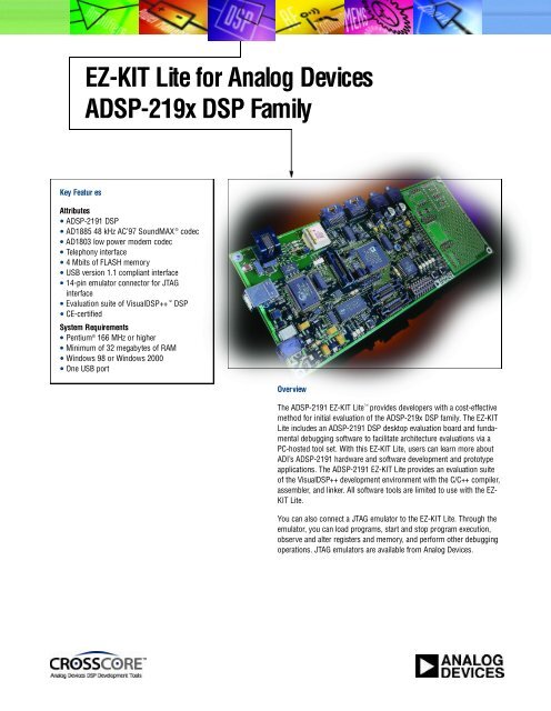 EZ-KIT Lite for the ADSP-219x Family Product Brief