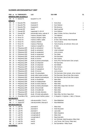 Suomen arvokisamitalit 2007.pdf - Urheilumuseo