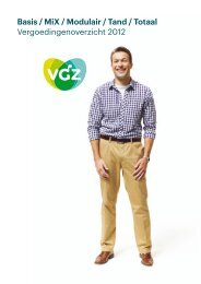 VGZ Vergoedingenoverzicht 2012 - WOS