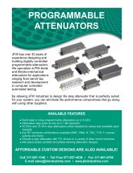 PROGRAMMABLE ATTENUATORS - JFW Industries