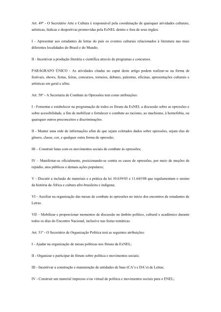XXXI Encontro Nacional dos Estudantes de Letras - ENEL ... - ExNEL