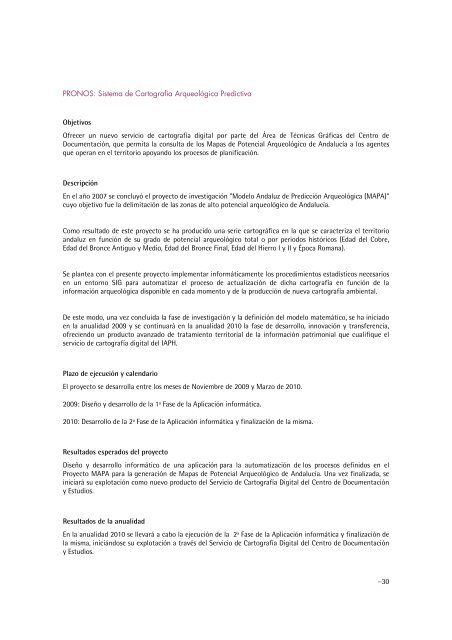 plan_anual_2010 - IAPH. Instituto Andaluz del Patrimonio Historico