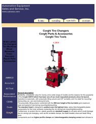 Corghi Tire (Tyre) Changers, Corghi Parts, Corghi ... - AutoESS.com