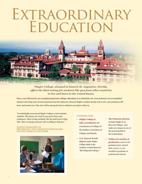 Downloadable International Student Viewbook (PDF) - Flagler College