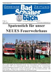 Spatenstich für unser NEUES Feuerwehrhaus - Gemeinde Bad ...