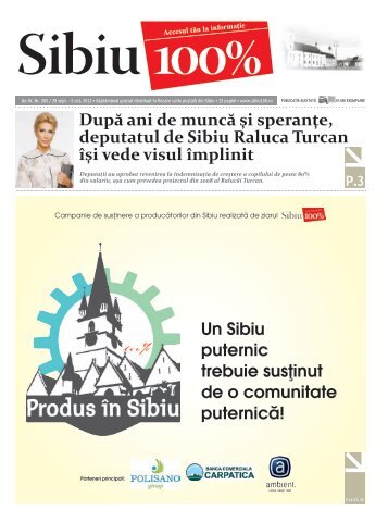 DupÄ ani de muncÄ Åi speranÅ£e, deputatul de Sibiu ... - Sibiu 100