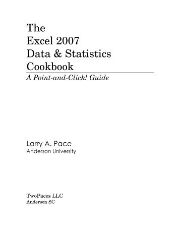 The Excel 2007 Data & Statistics Cookbook - Computer Science ...