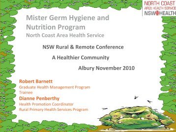 Mister Germ Hygiene and Nutrition Program