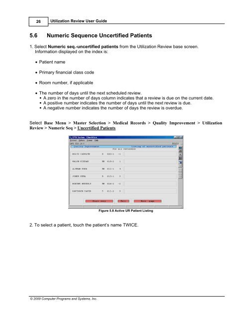 Utilization Review User Guide - CPSI Application Documentation