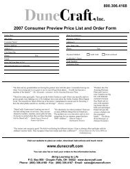 New Price Sheet consumer.pub - DuneCraft